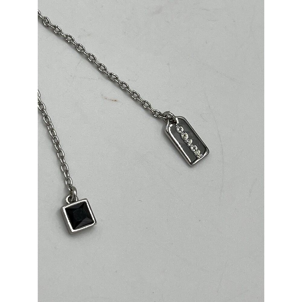 COACH Chubby‎ C Logo Crystal Charm Signature Women’s Slider Bolo Bracelet New - Picture 7 of 8